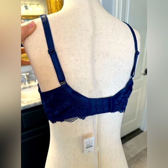 Talbots NWT Gorgeous Vivid Dark Blue with Pretty Lace Sexy and Comfortable - Picture 6 of 13